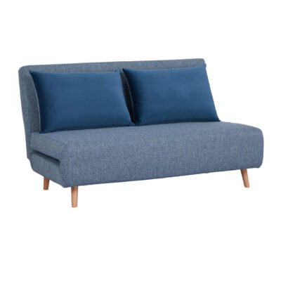 RAFAL ΚΑΝΑΠΕΣ ΚΡΕΒΑΤΙ 2ΘΕΣΙΟΣ ΑΝΑΔΙΠΛΟΥΜΕΝΟΣ ΜΠΛΕ ΑΝΟΙΧΤΟ ΜΠΛΕ ΣΚΟΥΡΟ 140x91xH82cm