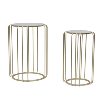 RICH SIDE TABLE SET 2ΤΕΜ ΧΡΥΣΟ 44,5x44,5xH61,5cm