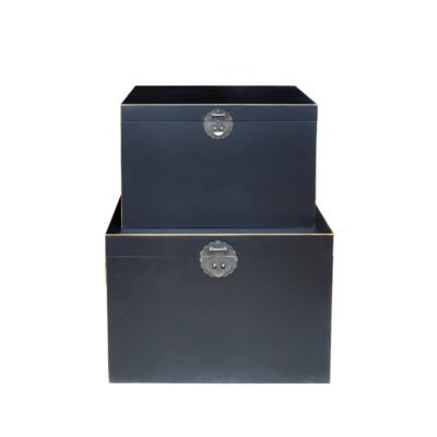 JAPANESE ΜΠΑΟΥΛΑ SET 2ΤΕΜ ΜΑΥΡΟ ΧΡΥΣΟ 60x40xH42cm