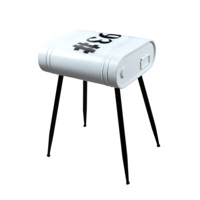 DELF 1 SIDE TABLE ΛΕΥΚΟ ΜΑΥΡΟ 30x41xH48cm