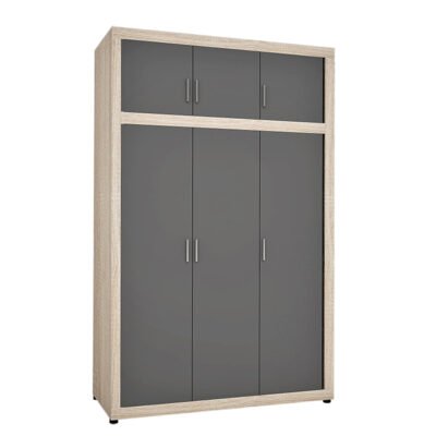 ROOMY ΝΤΟΥΛΑΠΑ SONOMA ΓΚΡΙ ΣΚΟΥΡΟ 139x59,6xH220cm