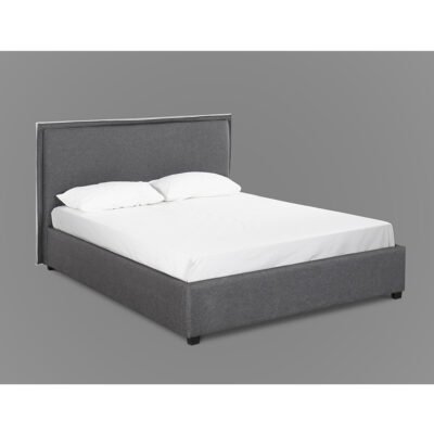 LIBRO ΚΡΕΒΑΤΙ (ΓΙΑ ΣΤΡΩΜΑ 160x200cm) ΓΚΡΙ ΣΚΟΥΡΟ ΛΕΥΚΟ 213x170,5xH118cm