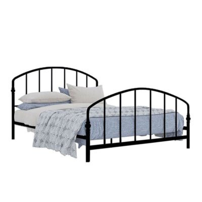 BAYA ΚΡΕΒΑΤΙ (ΓΙΑ ΣΤΡΩΜΑ 150x200cm) ΜΑΥΡΟ 200x150xH107cm