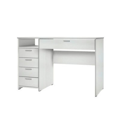 BIBLIOTECA ΓΡΑΦΕΙΟ ΛΕΥΚΟ OAK 117x52xH73cm