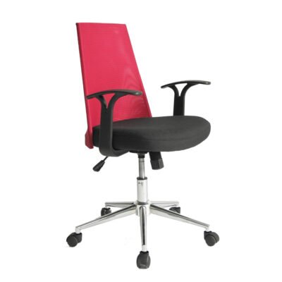 CYCLOS ΠΟΛΥΘΡΟΝΑ ΓΡΑΦΕΙΟΥ ΚΟΚΚΙΝΟ ΜΑΥΡΟ 60,5x53xH.90,5/98cm