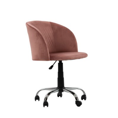 RONDO ΚΑΡΕΚΛΑ ΓΡΑΦΕΙΟΥ DUSTY PINK 54,5x59,5xH79-88cm