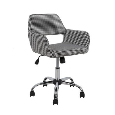 CHARMS ΚΑΡΕΚΛΑ ΓΡΑΦΕΙΟΥ PIED DE POULE 55x54,5xH74,5-84cm