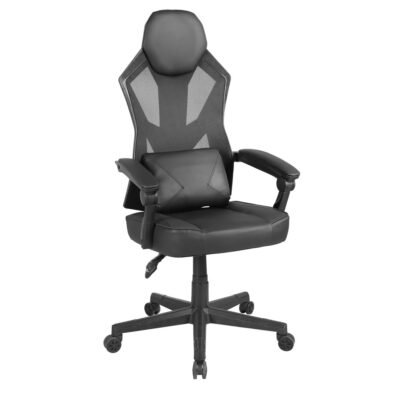 FUSION ΚΑΡΕΚΛΑ GAMING ΓΡΑΦΕΙΟΥ ΜΑΥΡΟ 50x74xH126/137cm