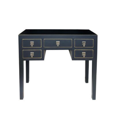 JAPANESE SECRETER 5ΣΥΡΤΑΡΙΑ ΜΑΥΡΟ ΧΡΥΣΟ 95x40xH80cm