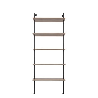 LADDER ΒΙΒΛΙΟΘΗΚΗ 5ΡΑΦΙΑ SONOMA ΜΑΥΡΟ 80x35xH205cm