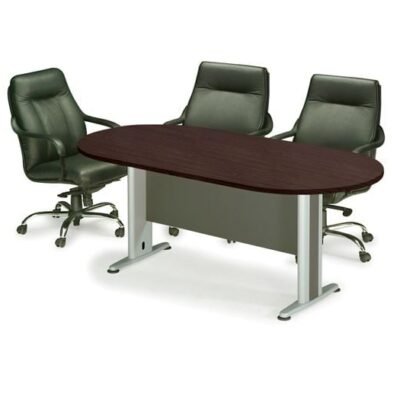 ΣΥΝΕΔΡΙΟΥ Τραπέζι Οβάλ Απόχρωση Γκρι - Wenge